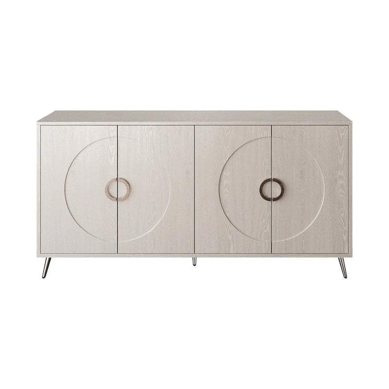 Modern Lacquered 4 Door Wooden Cabinet Sideboard Buffet Server Cabinet Storage Cabinet
