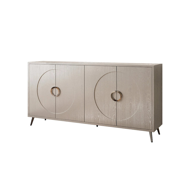 Modern Lacquered 4 Door Wooden Cabinet Sideboard Buffet Server Cabinet Storage Cabinet