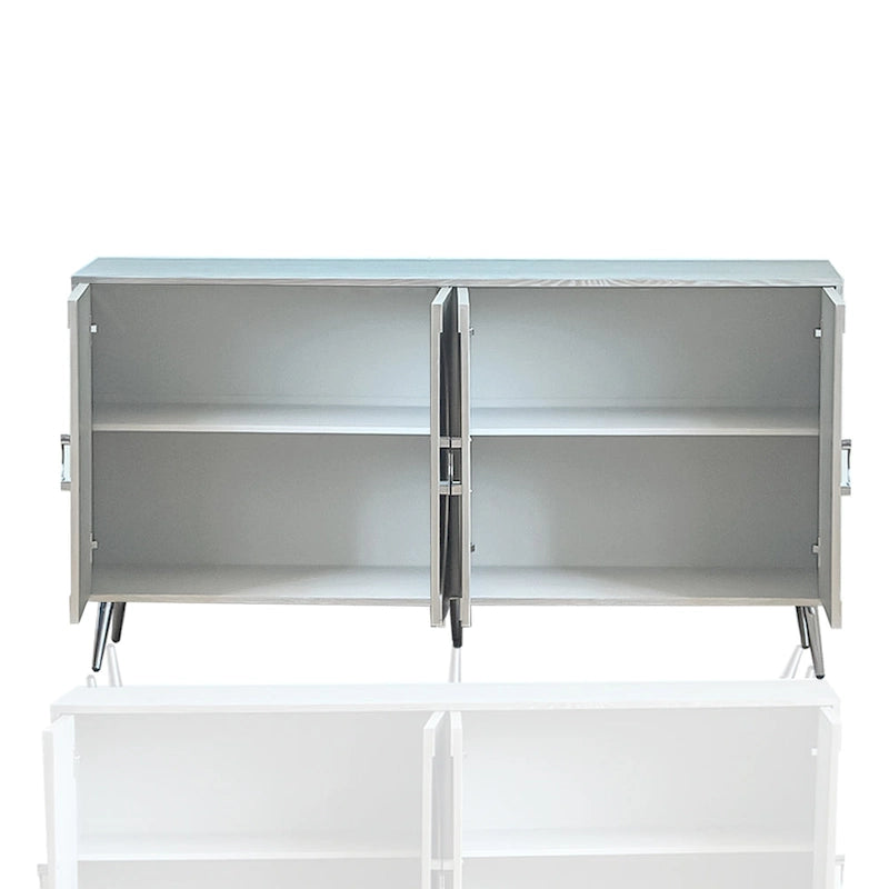 Modern Lacquered 4 Door Wooden Cabinet Sideboard Buffet Server Cabinet Storage Cabinet