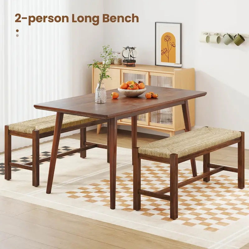 40 Long Wood Bench Indoor Dining Entryway End of Bed Bench - See Details