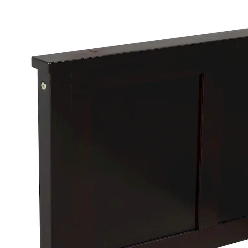 Twin Size Espresso Platform Storage Bed, 2 drawers with wheels
