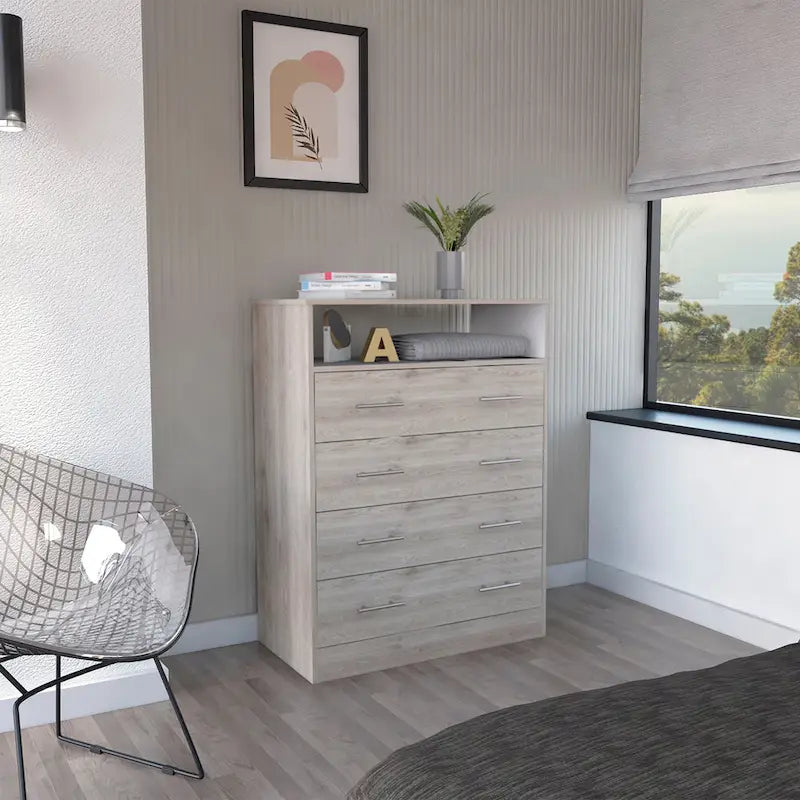 L four drawer dresser