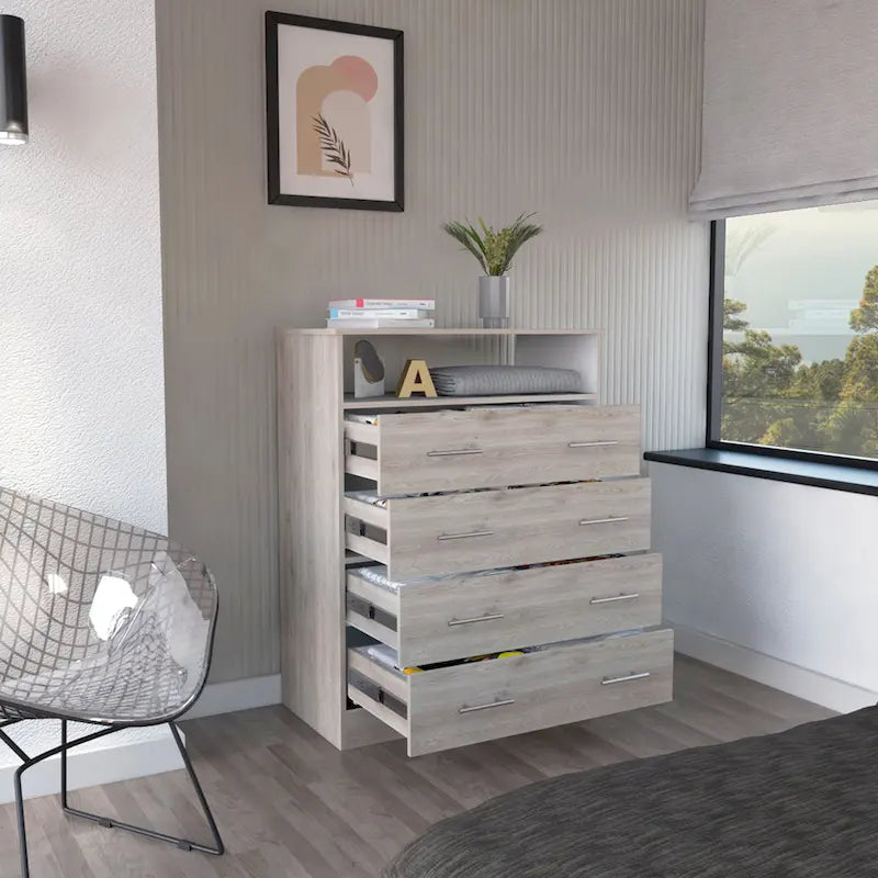 L four drawer dresser