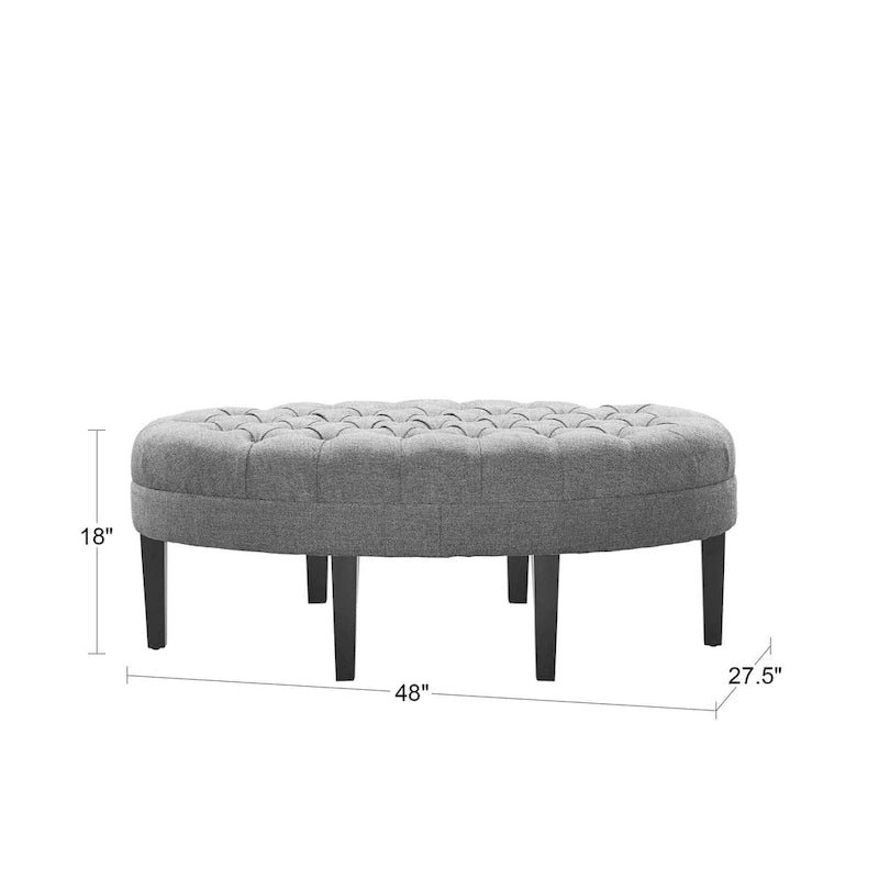 Blue Surfboard Tufted Ottoman