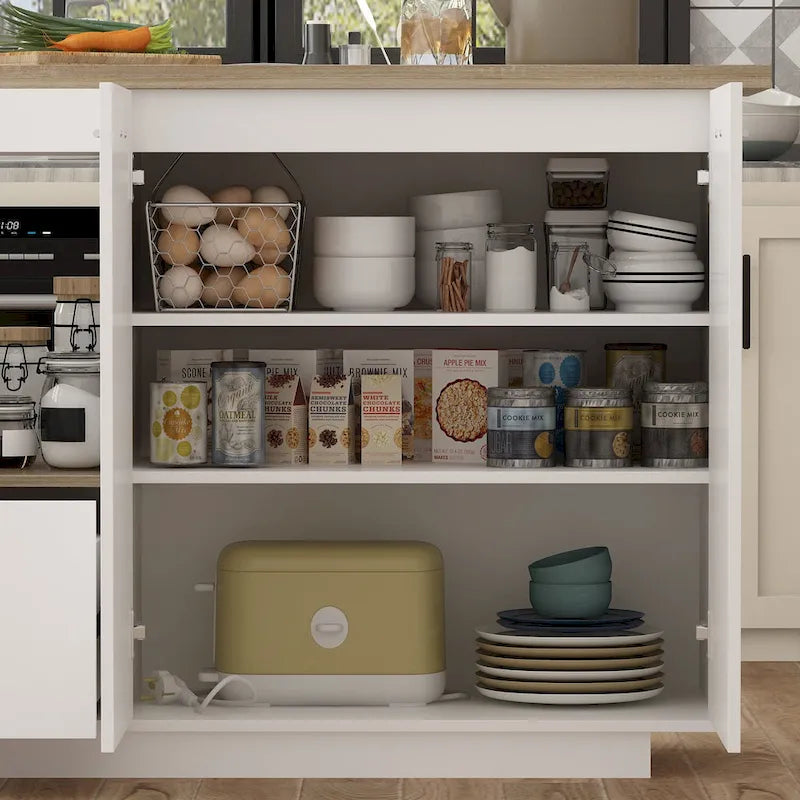Kitchen Island Side Storage Cabinet Extendable Table Bar Cabinet