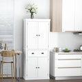 72 Freestanding Kitchen Pantry Cabinet, Tall Storage Cabinet with 2 Door Cupboards, Drawer and Adjustable Shelves