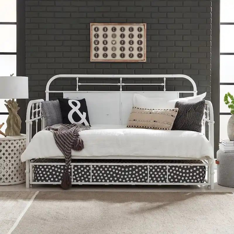 Vintage Series Distressed Metal Twin Metal Trundle