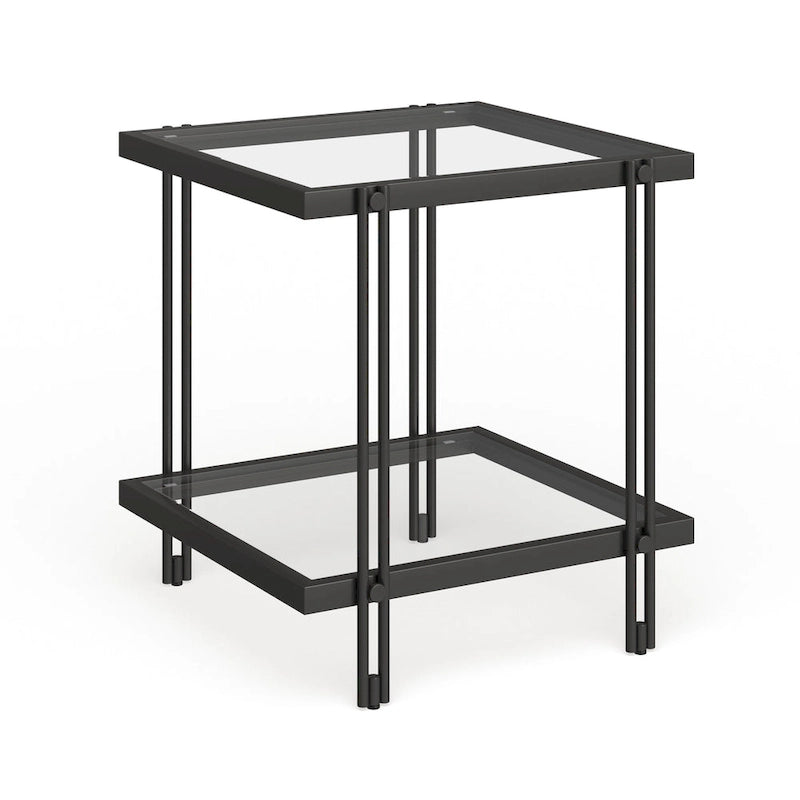 Modern Metal and Glass Side Table