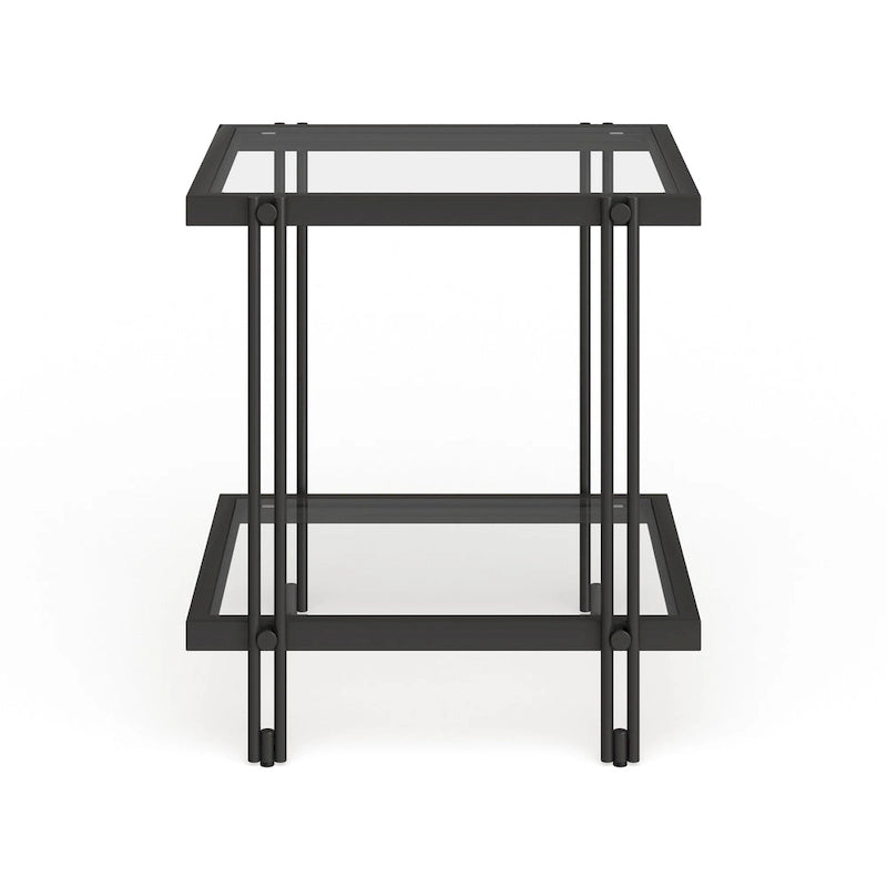 Modern Metal and Glass Side Table