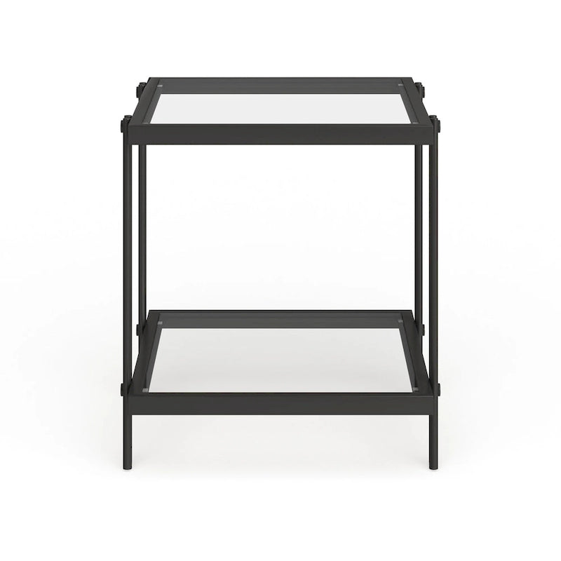 Modern Metal and Glass Side Table