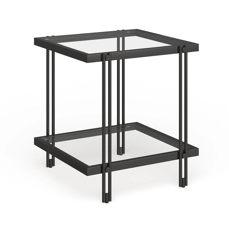 Modern Metal and Glass Side Table