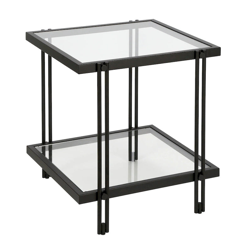 Modern Metal and Glass Side Table