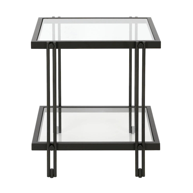 Modern Metal and Glass Side Table