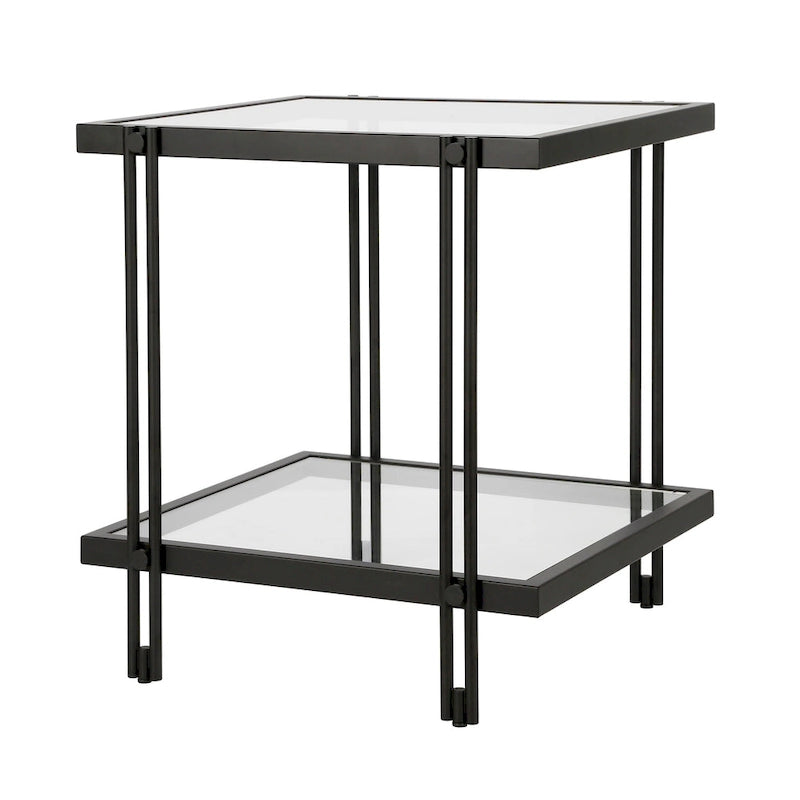Modern Metal and Glass Side Table