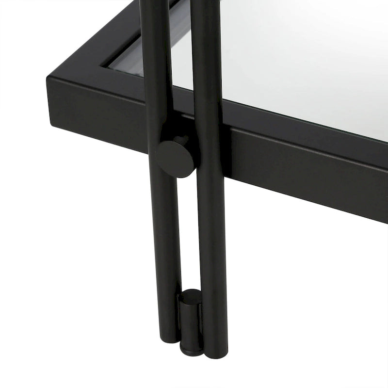 Modern Metal and Glass Side Table