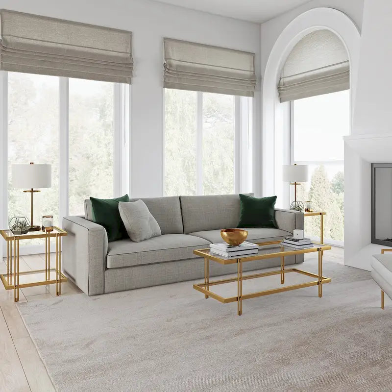 Modern Metal and Glass Side Table