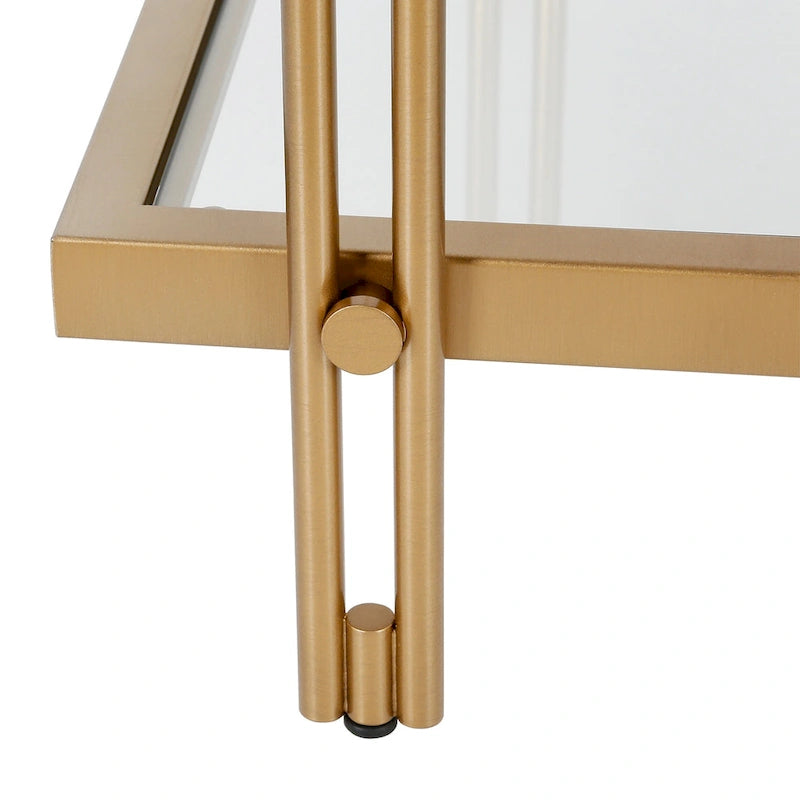 Modern Metal and Glass Side Table
