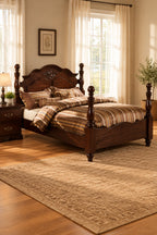 Furniture of America Weston Traditional Pine Four Poster Bed