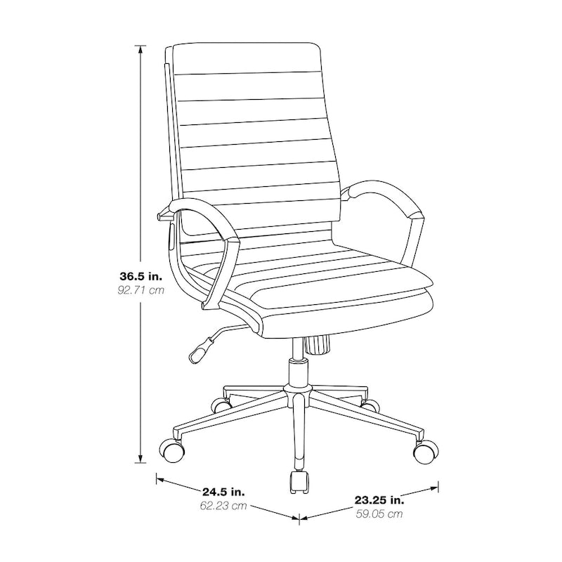 Gold Base Mid-back Faux Leather Office Chair
