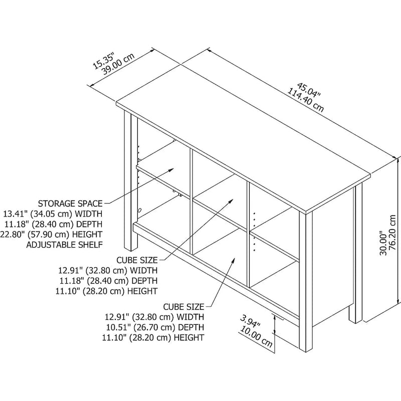 6 Cube Bookcase Organizer and Storage