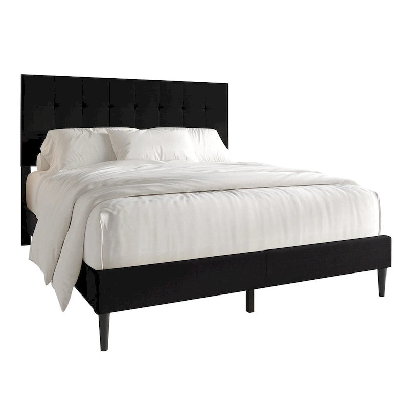 Clean-Lines Stitching Linen Upholstered Bed