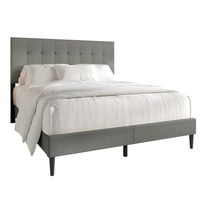 Clean-Lines Stitching Linen Upholstered Bed