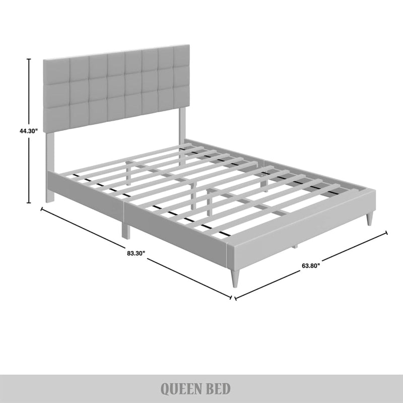 Clean-Lines Stitching Linen Upholstered Bed
