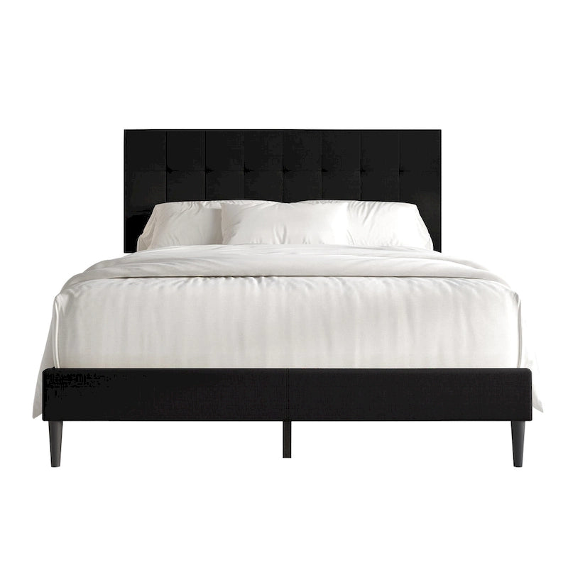 Clean-Lines Stitching Linen Upholstered Bed