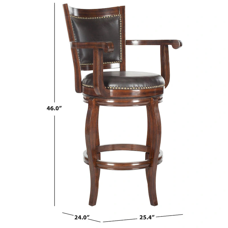 Brown 29-inch Bar Stool - 25Wx24Dx46H
