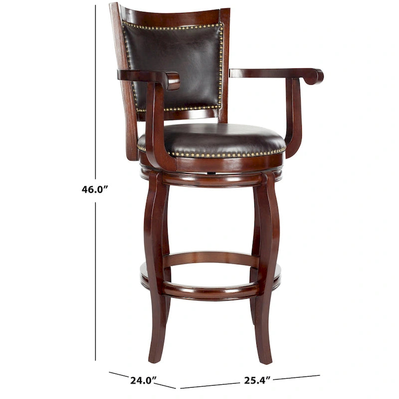 Brown 29-inch Bar Stool - 25Wx24Dx46H