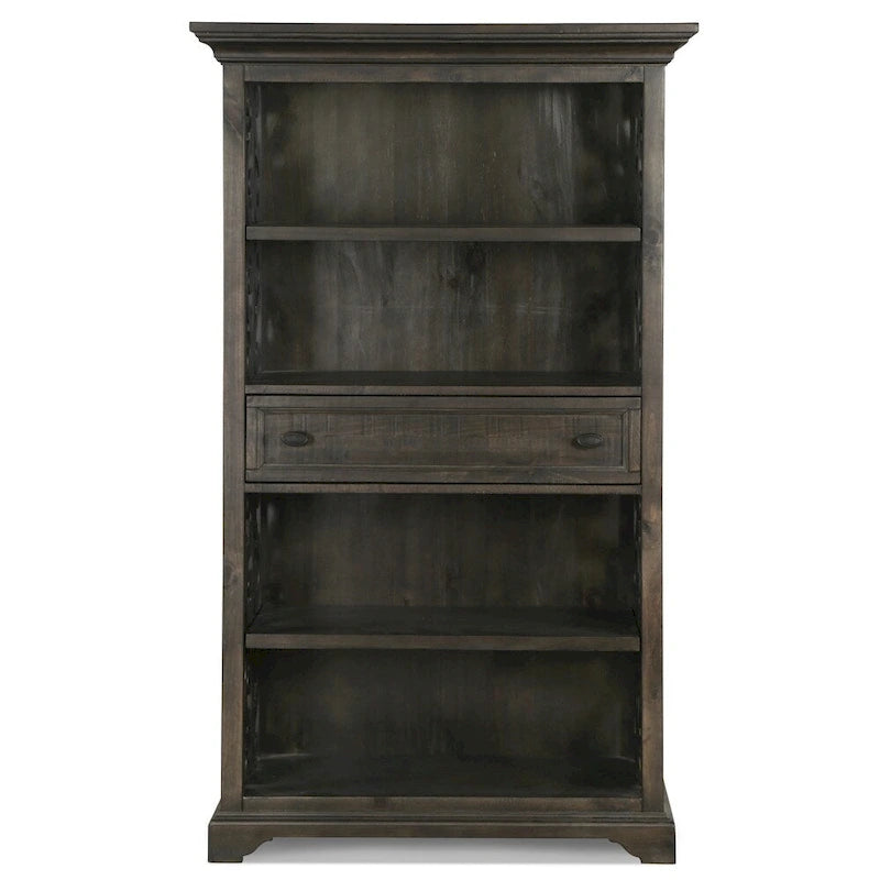 Traditional Weathered Peppercorn Bookcase