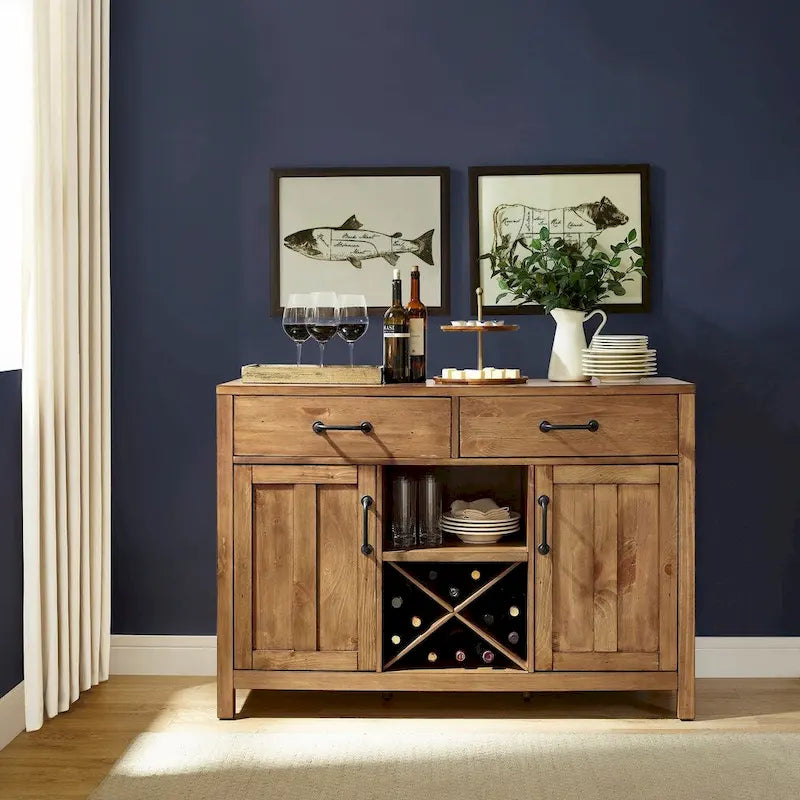 Natural Finish Buffet - 52 W x 18 D x 36 H