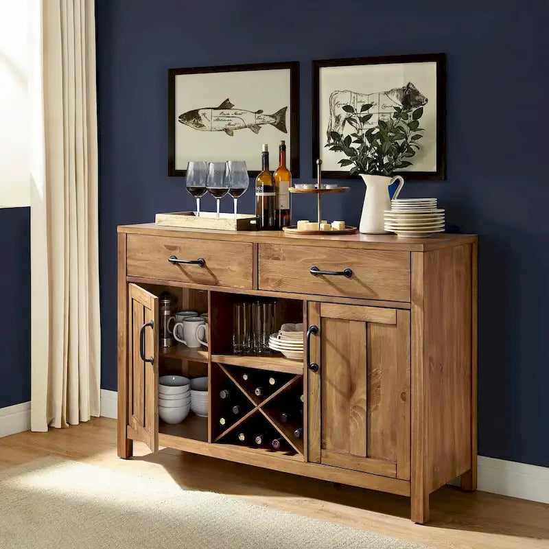 Natural Finish Buffet - 52 W x 18 D x 36 H