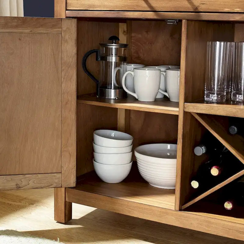 Natural Finish Buffet - 52 W x 18 D x 36 H