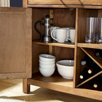 Credenza con finitura naturale - 52 L x 18 P x 36 A
