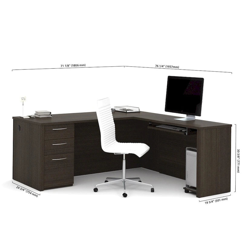 71 inch L-shaped desk