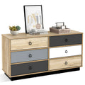 6 Drawer Double Dresser Accent Storage Tower for Bedroom