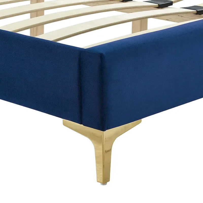 Channel Tufted Performance Velvet Full Platform Bed