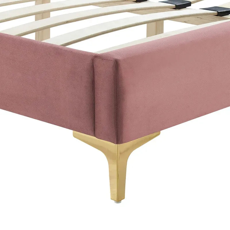 Channel Tufted Performance Velvet Full Platform Bed