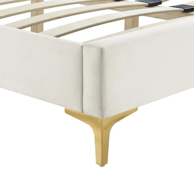 Channel Tufted Performance Velvet Full Platform Bed