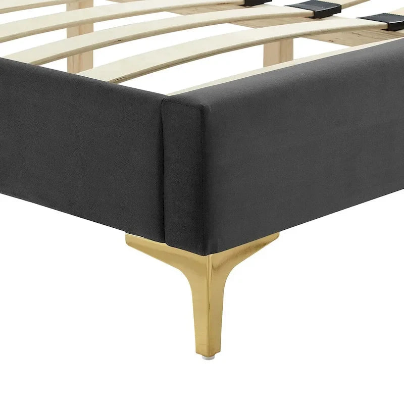 Channel Tufted Performance Velvet Full Platform Bed