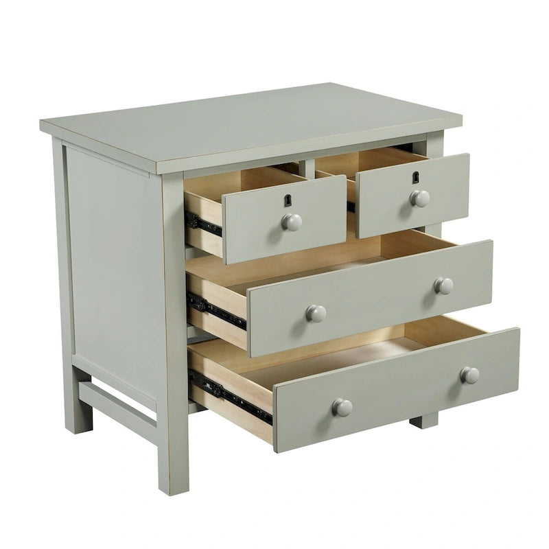 4-drawer Storage Nightstand