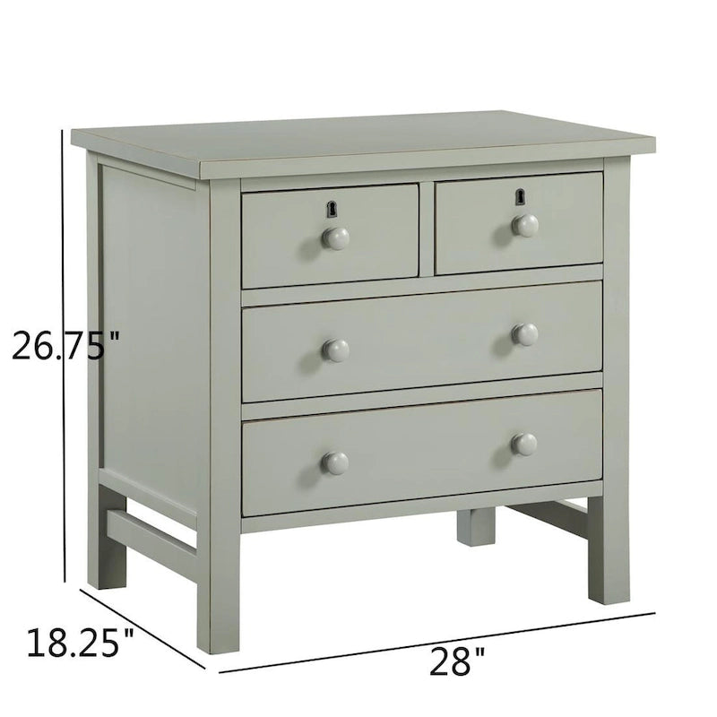 4-drawer Storage Nightstand