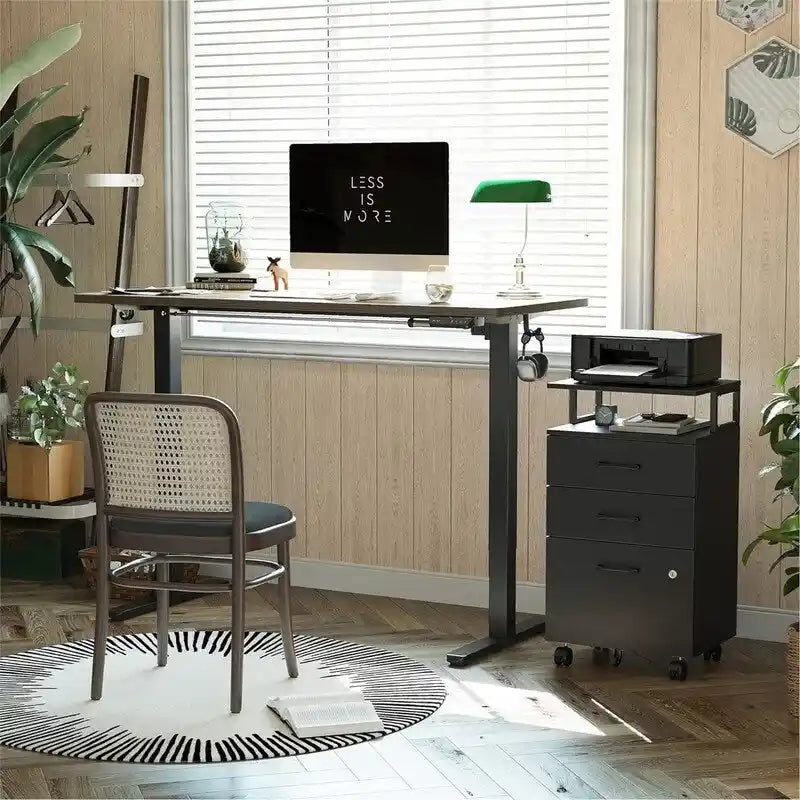 3-Drawer Rolling Filing Cabinet - 6.3D x 30.12W x 21.65H